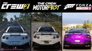 The Crew Motorfest vs The Crew 2 vs Forza Horizon 5 Nissan R35 Nismo SOUND COMPARISON