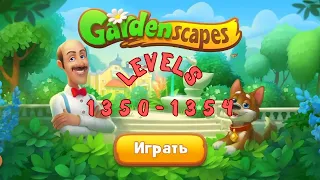 Gardenscapes Levels 1350-1354 walkthrough (ios, android)