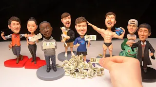 MrBeast 、khabylame and other YouTube celebrities，Handmade realistic clay figures .