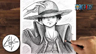 How to Draw LUFFY | One Piece Drawing Tutorial