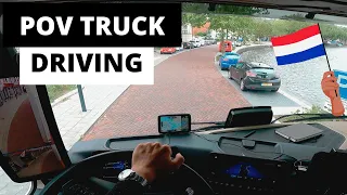 POV Truck Driving - New Mercedes Actros  - Willemskade, Schiedam  🇳🇱 Cockpit View