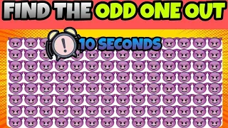 FIND THE ODD ONE OUT 😈 : EMOJI QUIZ : Find the 20 odd emoji