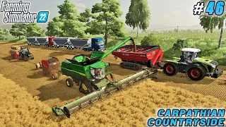 Barley Harvest Wraps Up, Bales on the Move | Carpathian Countryside Farm | FS 22 | Timelapse #46