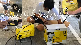 HOW TO ASSEMBLE KARCHER  K1 HORIZONTAL HIGH PRESSURE WASHER |  KARCHER  K1 HIGH PRESSURE WATER  DEMO