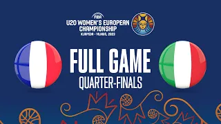 QUARTER-FINALS: France v Italy | Full Basketball Game | FIBA U20 Women's European Championship 2023