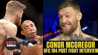 Conor McGregor talks Jose Aldo KO at UFC 194 (2015) | ESPN MMA Rewind