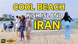 Walking tour in IRAN"2024"amazing kish island beach 🏖️