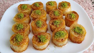 Crispy BAKLAVA FOOD THROUGH KADAYIF WRAP RECIPE