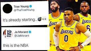 NBA PLAYERS REACT TO RUSSELL WESTBROOK TRADE TO LA LAKERS