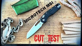 Cut Test: Microtech MSI! It looks BADASS, but will it CUT WELL?!