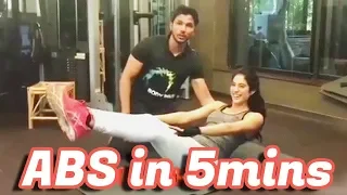 Jhanvi Kapoor's Workout Video - ABS in 5 Minutes | Bollywood Updates