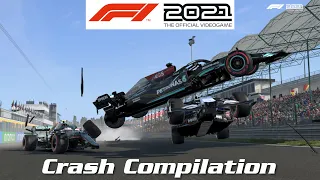 F1 2021 Game - Crash Compilation