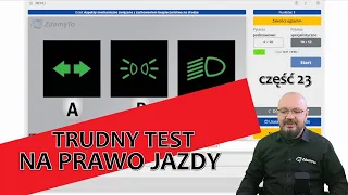 Instruktor rozwiązuje trudny TEST NA PRAWO JAZDY! Zestaw 23