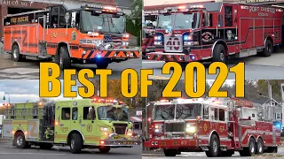 Fire Trucks Responding Compilation: Best of 2021