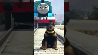 Chop's New Friend Meets Thomas The Train #shorts