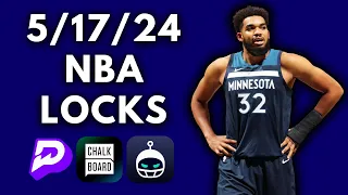 NBA PLAYER PROP PRIZEPICKS/SLEEPER LOCKS - 5/17/24 - FREE PICKS - BEST NBA PLAYOFF PLAYER PROP BETS