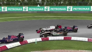 F1 2016 Gameplay - Malaysia / Grosjean / Haas