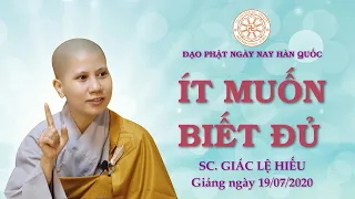 Sống hạnh ít muốn biết đủ để có hạnh phúc đích thực - SC. Giác Lệ Hiếu