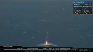 SpaceX CRS-8 Great Landing/Успешная посадка Falcon 9 на баржу 8 апреля 2016