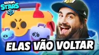 URGENTE, VOLTA DAS CAIXAS NO BRAWL STARS MAS...🥳 brawl talk e atualização