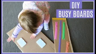 TODDLER ACTIVITIES AT HOME : DIY BUSY ACTIVITY BOARDS / SENSORY BOARDS