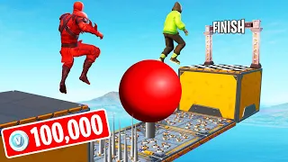 FINISH FIRST To WIN 100,000 V-Bucks! (Fortnite 150 LEVEL Deathrun)