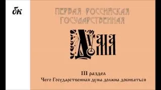 Первая Госдума России 1906 года: Чего Государственная дума должна добиваться