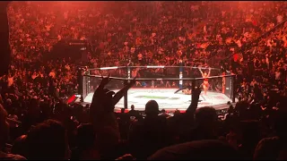 Yan Xiaonan KOs Andrade at UFC 288 (crowd view)