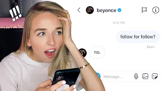 I SENT A DM TO 100 CELEBRITIES *they actually replied lol*