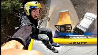 ROLLERBLADING ON THE MEGA RAMP AT RWILLY LAND!