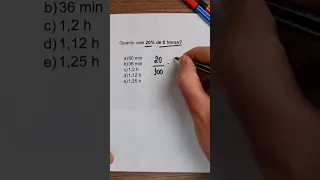 Porcentagem e horas! não erre esse tipo de problema ❌️ #Matemática #desafio #enem #concursos