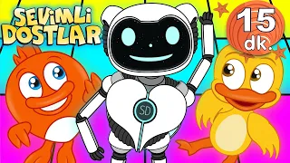 Robot Dansı şarkısı ile 15 dk Sevimli Dostlar Bebek Şarkıları | Adisebaba TV Nursery Rhymes