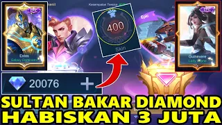 SULTAN BAKAR DIAMONDS LAGI ! PARTY BOX HABISKAN 3 JUTA SAMPAI DAPAT 400 SKIN EPIC - MOBILE LEGENDS