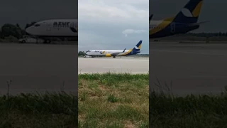 Azur Air Ukraine B737-800 pushback at Lviv International Airport