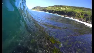 This reef is extreme.. SUPER shallow and SHARP | Bodyboarding POV