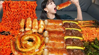 오동통✨ 통대창 곱창 불닭볶음면 (ft.볶음밥) 먹방 Crunchy Beef Intestines Daechang Buldak Ramen Mukbang ASMR Ssoyoung