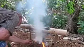 Boil Water In Bamboo Also Cook Rice - Important Survival Container - One Of The 5C's
