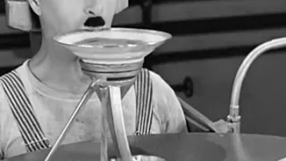 Charlie Chaplin feeding machine #shorts