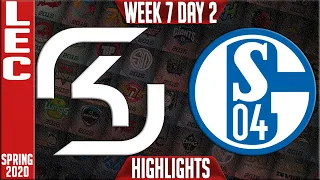 SK vs S04 Highlights | LEC Spring 2020 W7D2 | SK Gaming vs Schalke 04