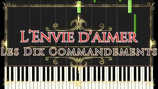 L'envie d'aimer - Les Dix Commandements Piano Synthesia Tutorial