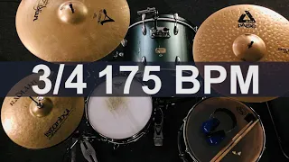 🔴 175 BPM 3/4 Heavy Drums Metronome
