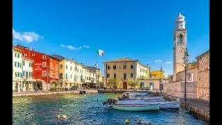 Lago di Garda, Lazise, Italy, Walking Tour 4K