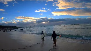 WPB - NOV 21 AM - POV longboard surfing - RAW - GoPro Hero8 - Hawaii