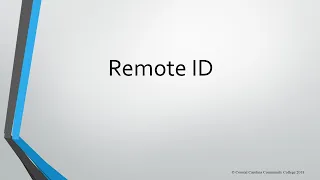 Part 107 Study Series - Remote ID -