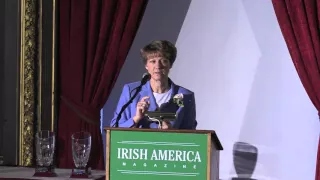 Astronaut Eileen Collins is inducted into Irish America 2016 Hall of Fame