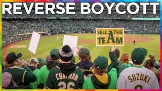 A's fans execute "Reverse Boycott" at Coliseum