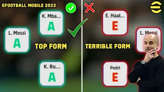 Best Setting in efootball 2023 | Player Form| Letter Rating A, B C, E | efootball2023. 🤔 🔥
