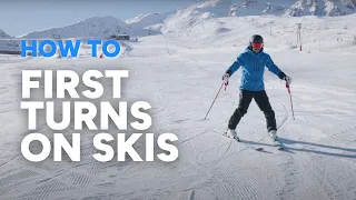 HOW TO TURN ON SKIS | snowplough turns for beginners