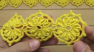 ЛЕНТОЧНОЕ КРУЖЕВО вязание крючком мастер-класс СХЕМА УЗОРА crochet lace braid ribbon tape tutorial