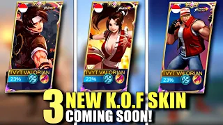 3 NEW K.O.F SKIN IS COMING | MOBILE LEGENDS NEW KOF SKIN